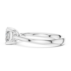 14K White Gold Cushion-Cut Solitaire Diamond Engagement Ring