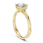 14K White Gold Cushion-Cut Solitaire Diamond Engagement Ring