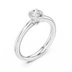 14K Rose Gold Round Brilliant Tulip Solitaire Diamond Engagement Ring