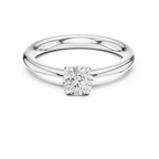 14K Rose Gold Round Brilliant Tulip Solitaire Diamond Engagement Ring