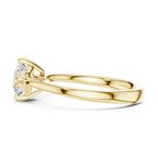 14K Yellow Gold Round Brilliant Elegant Six-Prong Diamond Engagement Ring