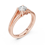14K Yellow Gold Round Brilliant Handcrafted Classic Yellow Gold Bridal Band