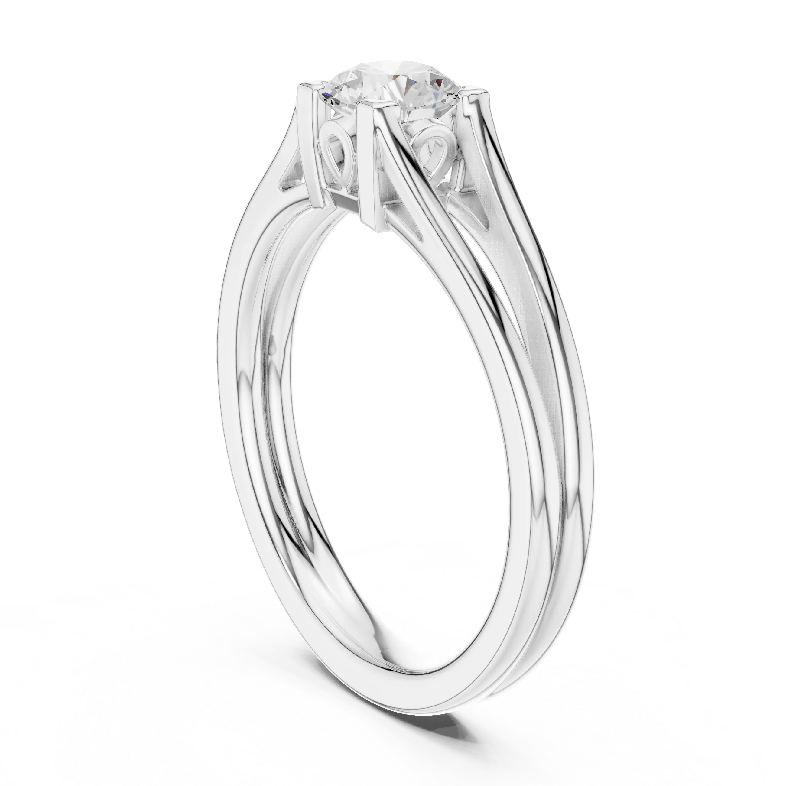 14K Yellow Gold Round Brilliant Handcrafted Classic Yellow Gold Bridal Band