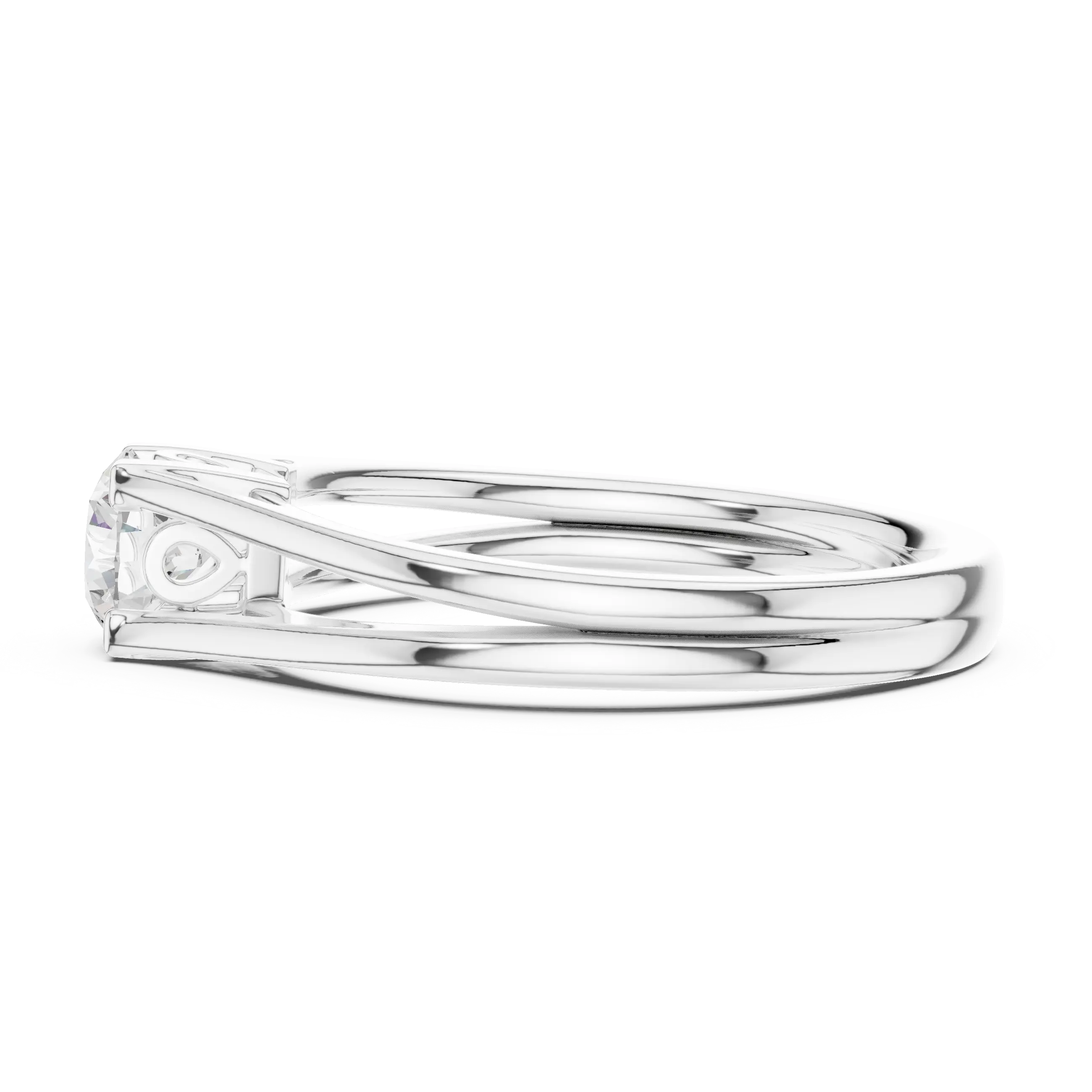 14K Yellow Gold Round Brilliant Handcrafted Classic Yellow Gold Bridal Band