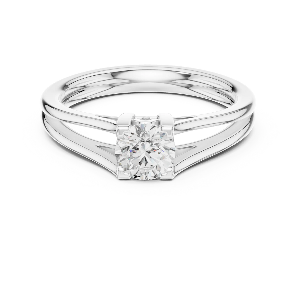 14K Yellow Gold Round Brilliant Handcrafted Classic Yellow Gold Bridal Band