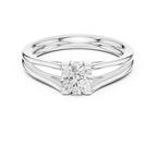14K Yellow Gold Round Brilliant Handcrafted Classic Yellow Gold Bridal Band
