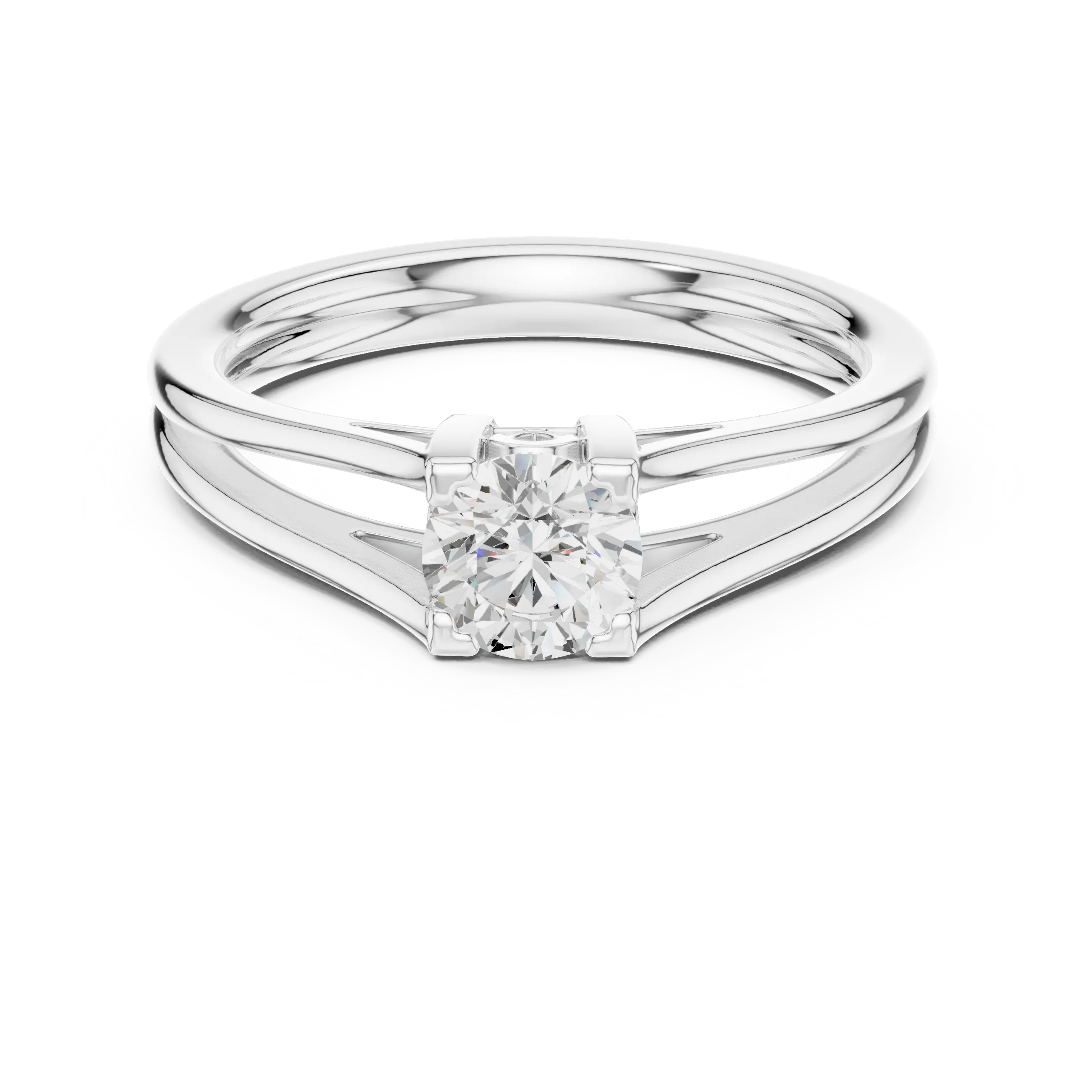 14K Yellow Gold Round Brilliant Handcrafted Classic Yellow Gold Bridal Band