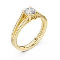14K Yellow Gold Round Brilliant Handcrafted Classic Yellow Gold Bridal Band