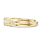 14K Yellow Gold Round Brilliant Handcrafted Classic Yellow Gold Bridal Band