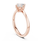14K Rose Gold Round Brilliant Lab Grown Diamond Engagement Ring