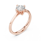 14K Rose Gold Round Brilliant Lab Grown Diamond Engagement Ring