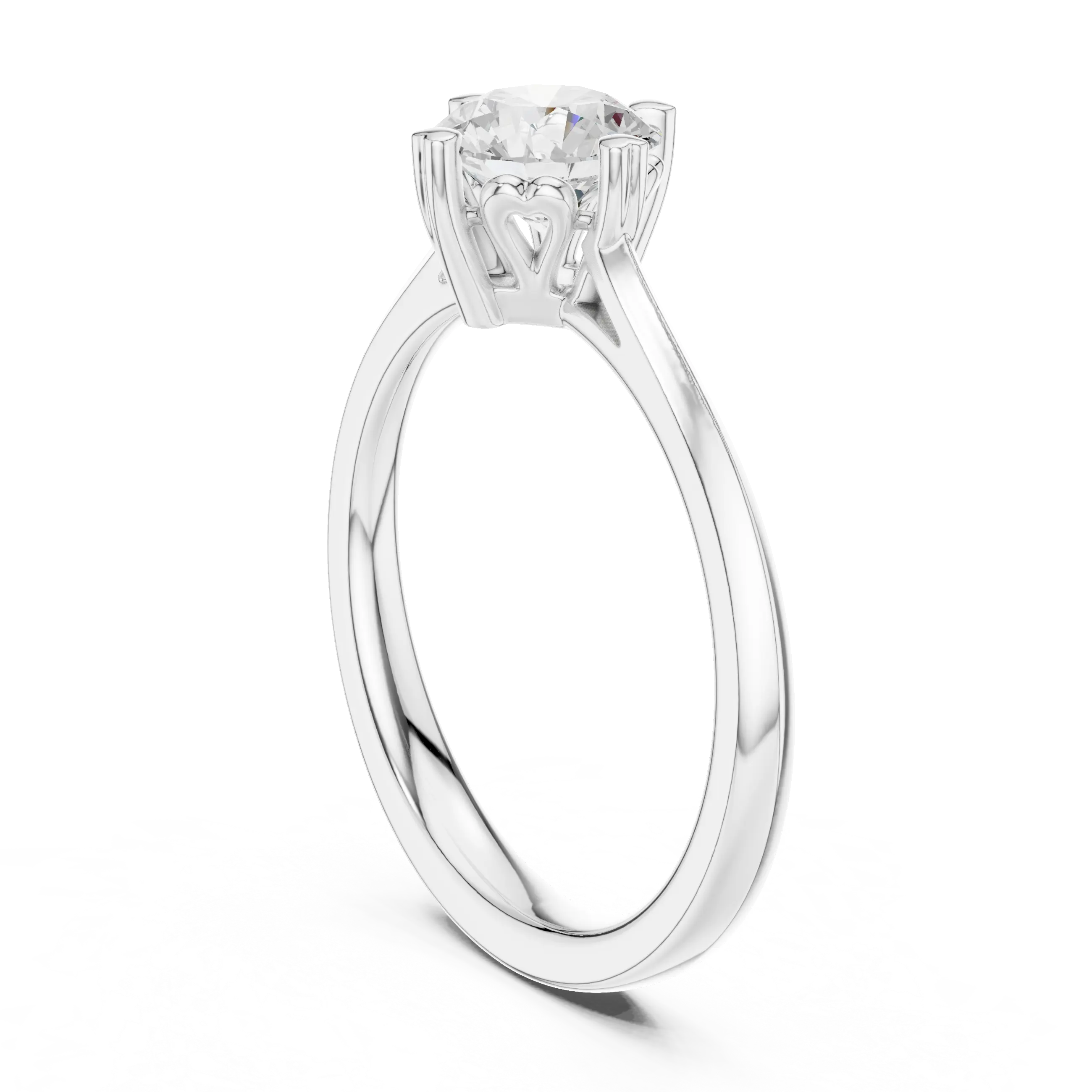 14K Rose Gold Round Brilliant Lab Grown Diamond Engagement Ring