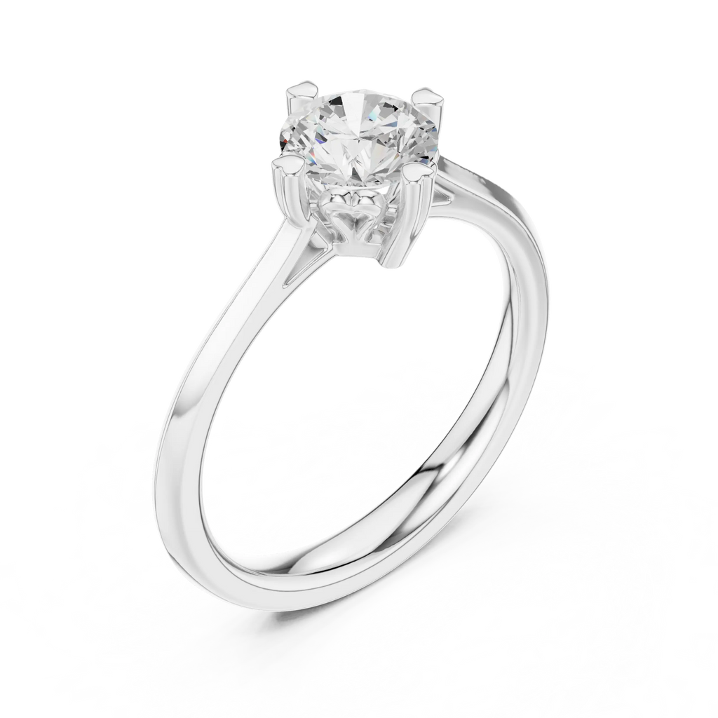 14K Rose Gold Round Brilliant Lab Grown Diamond Engagement Ring