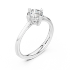 14K Rose Gold Round Brilliant Lab Grown Diamond Engagement Ring