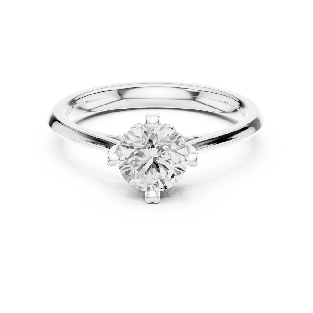 14K Rose Gold Round Brilliant Lab Grown Diamond Engagement Ring