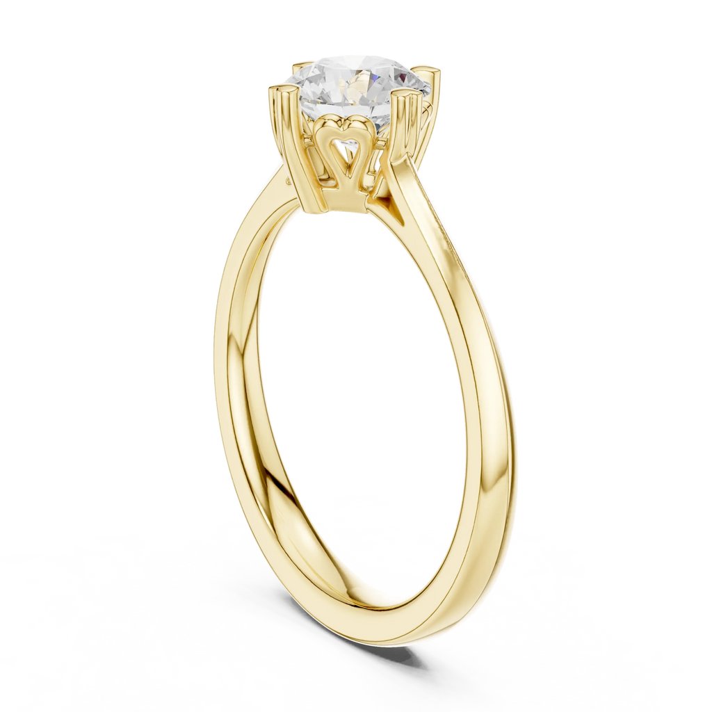 14K Rose Gold Round Brilliant Lab Grown Diamond Engagement Ring