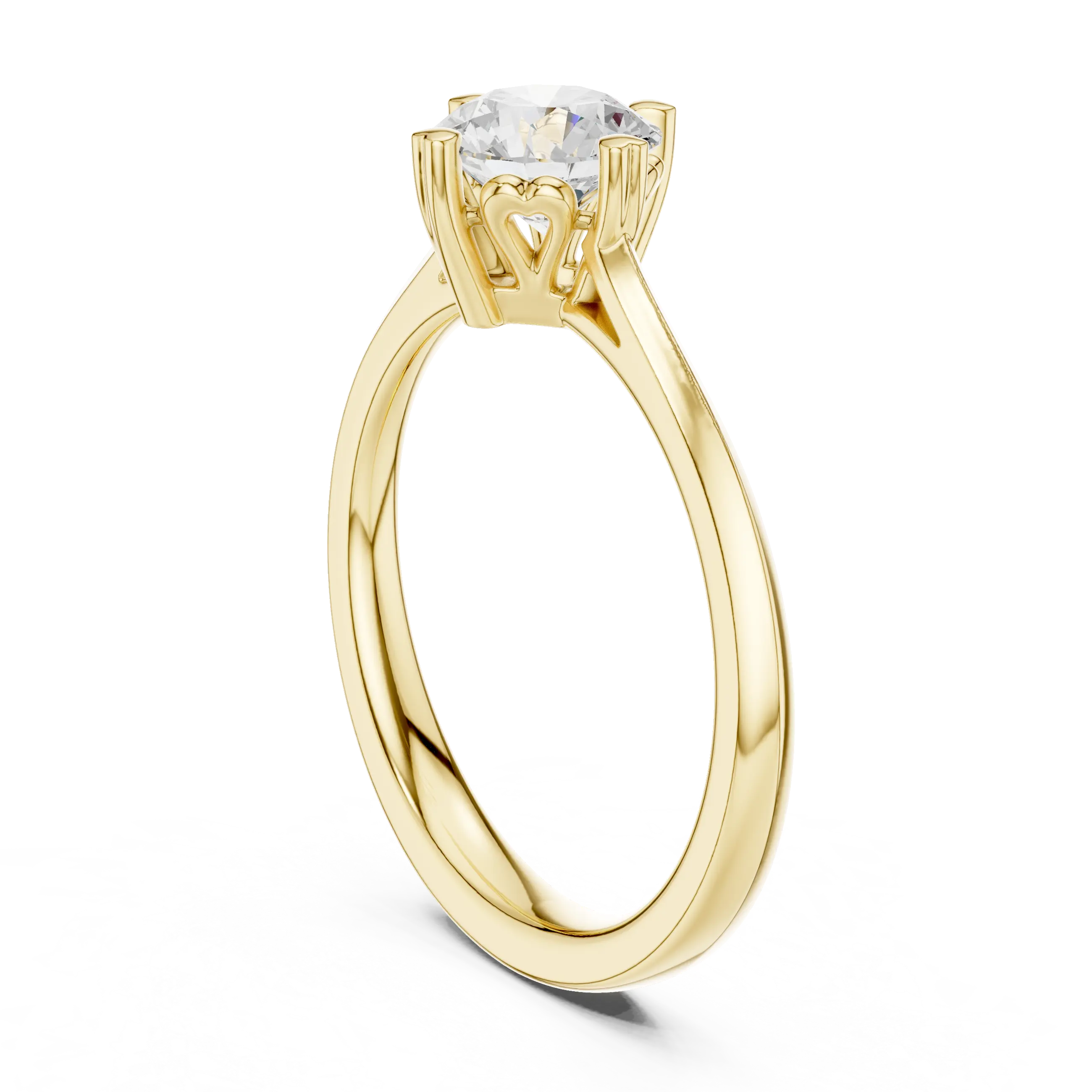 14K Rose Gold Round Brilliant Lab Grown Diamond Engagement Ring