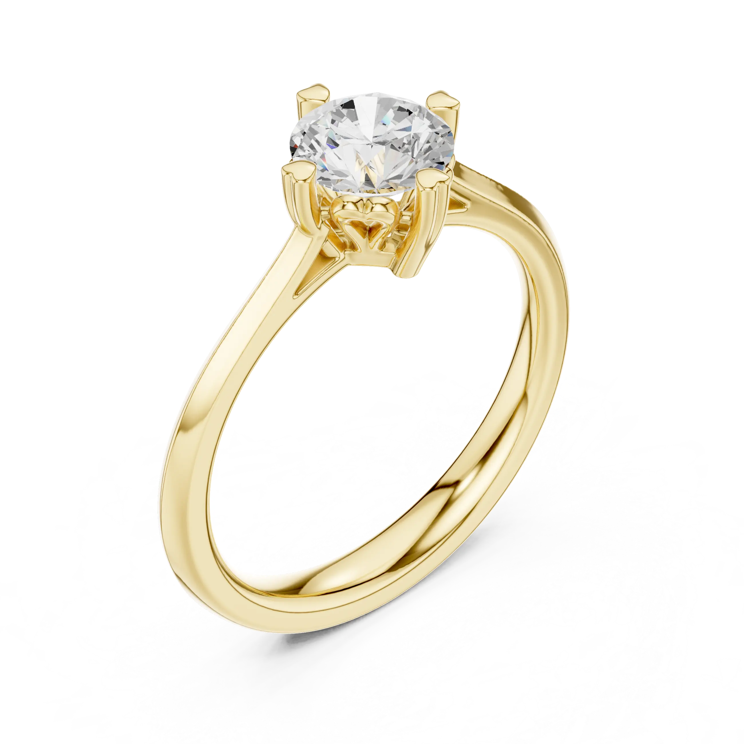 14K Rose Gold Round Brilliant Lab Grown Diamond Engagement Ring