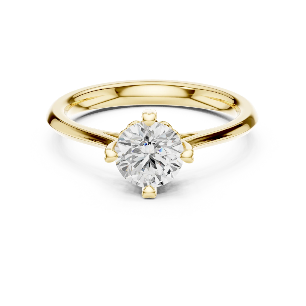 14K Rose Gold Round Brilliant Lab Grown Diamond Engagement Ring