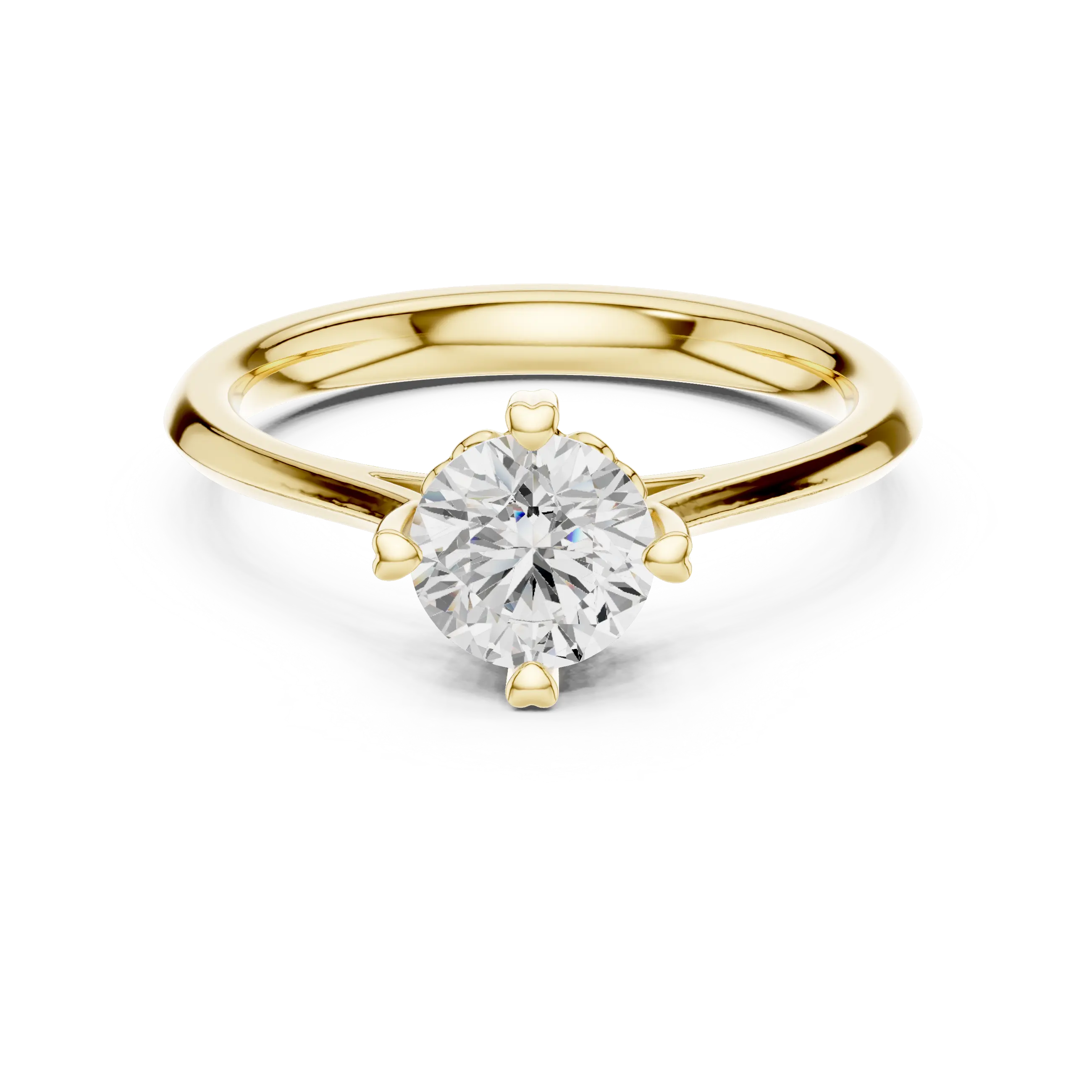 14K Rose Gold Round Brilliant Lab Grown Diamond Engagement Ring