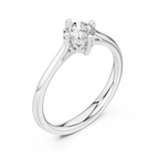 18K Yellow Gold Round Brilliant Moissanite Diamond Solitaire Engagement Ring