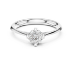 18K Yellow Gold Round Brilliant Moissanite Diamond Solitaire Engagement Ring