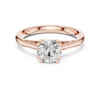 14K White Gold Round Brilliant Diamond Bridal Engagement Ring