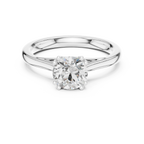 14K White Gold Round Brilliant Diamond Bridal Engagement Ring