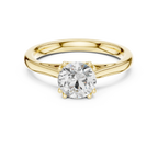 14K White Gold Round Brilliant Diamond Bridal Engagement Ring