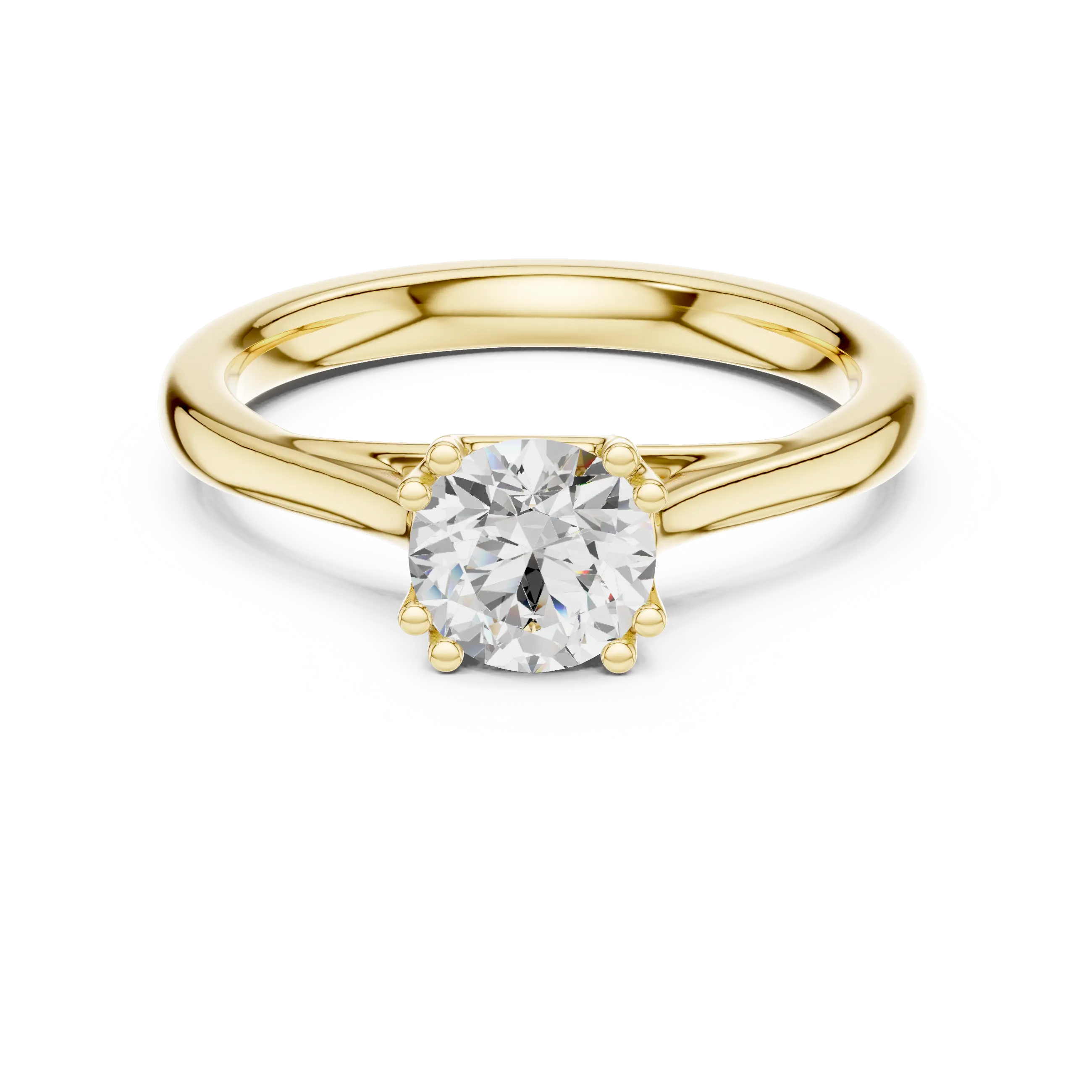 10K Handcrafted Minimalist Yellow Gold Bridal Band