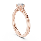 Round Cut Solitaire Lab Grown Diamond Ring in White Gold