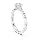 Round Cut Solitaire Lab Grown Diamond Ring in White Gold