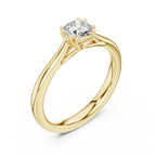 Round Cut Solitaire Lab Grown Diamond Ring in White Gold