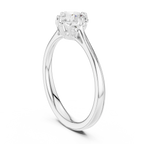 Classic Minimal Bridal Round Cut Solitaire Diamond Ring in Yellow Gold
