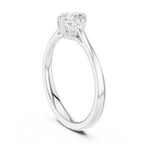 10K Round Cut Solitaire Moissanite  Diamond Ring in White Gold