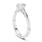Classic 4 Prong Round Cut Solitaire Diamond Ring in Yellow Gold