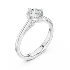 Classic 4 Prong Round Cut Solitaire Diamond Ring in Yellow Gold