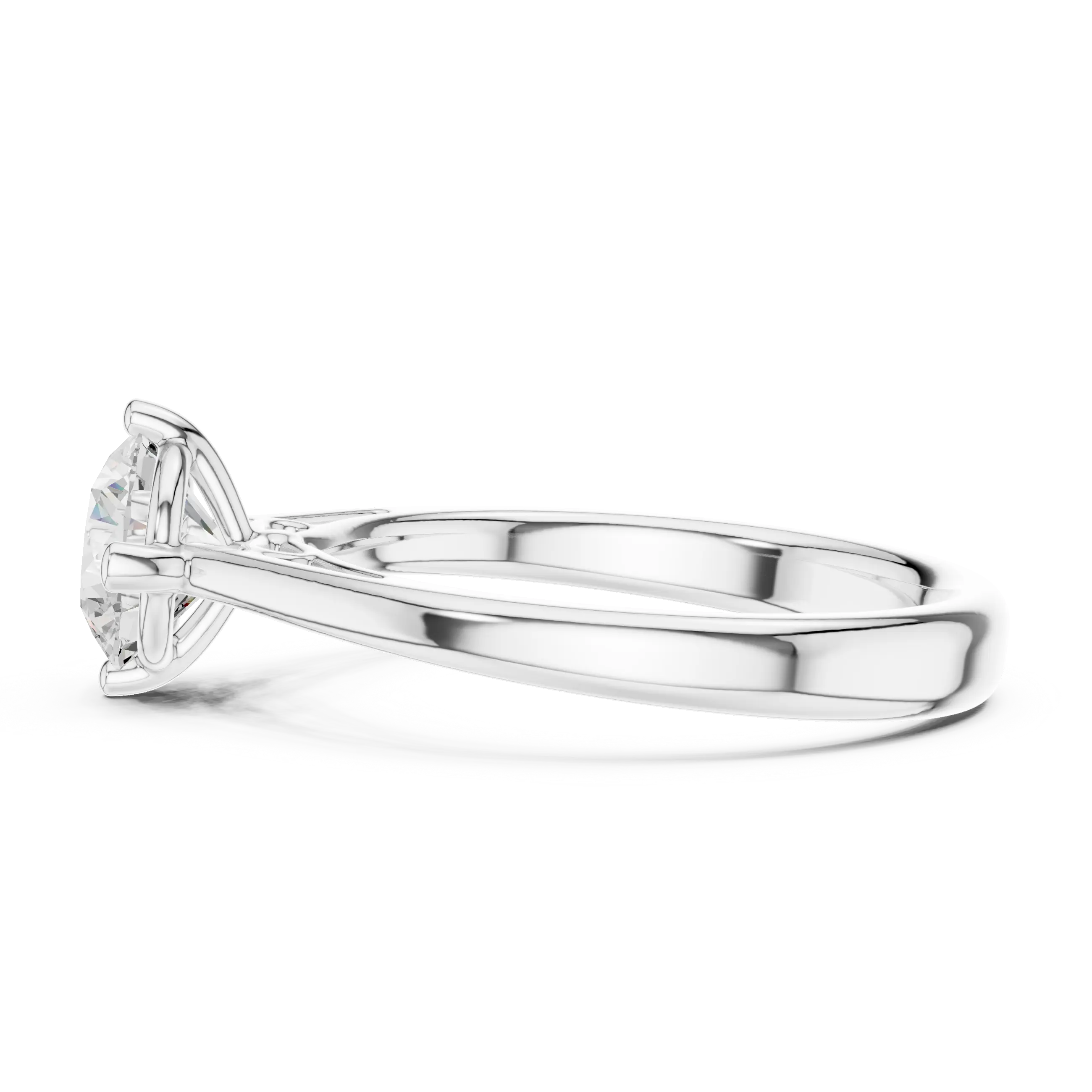Classic 4 Prong Round Cut Solitaire Diamond Ring in Yellow Gold