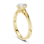 Classic 4 Prong Round Cut Solitaire Diamond Ring in Yellow Gold