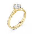 Classic 4 Prong Round Cut Solitaire Diamond Ring in Yellow Gold