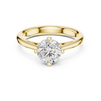 Classic 4 Prong Round Cut Solitaire Diamond Ring in Yellow Gold