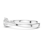 10K Rose Gold Round Brilliant Diamond Elegant Cathedral Solitaire Ring