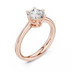 Classic Six-Prong White Gold Round Brilliant Diamond Ring