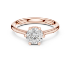 Classic Six-Prong White Gold Round Brilliant Diamond Ring
