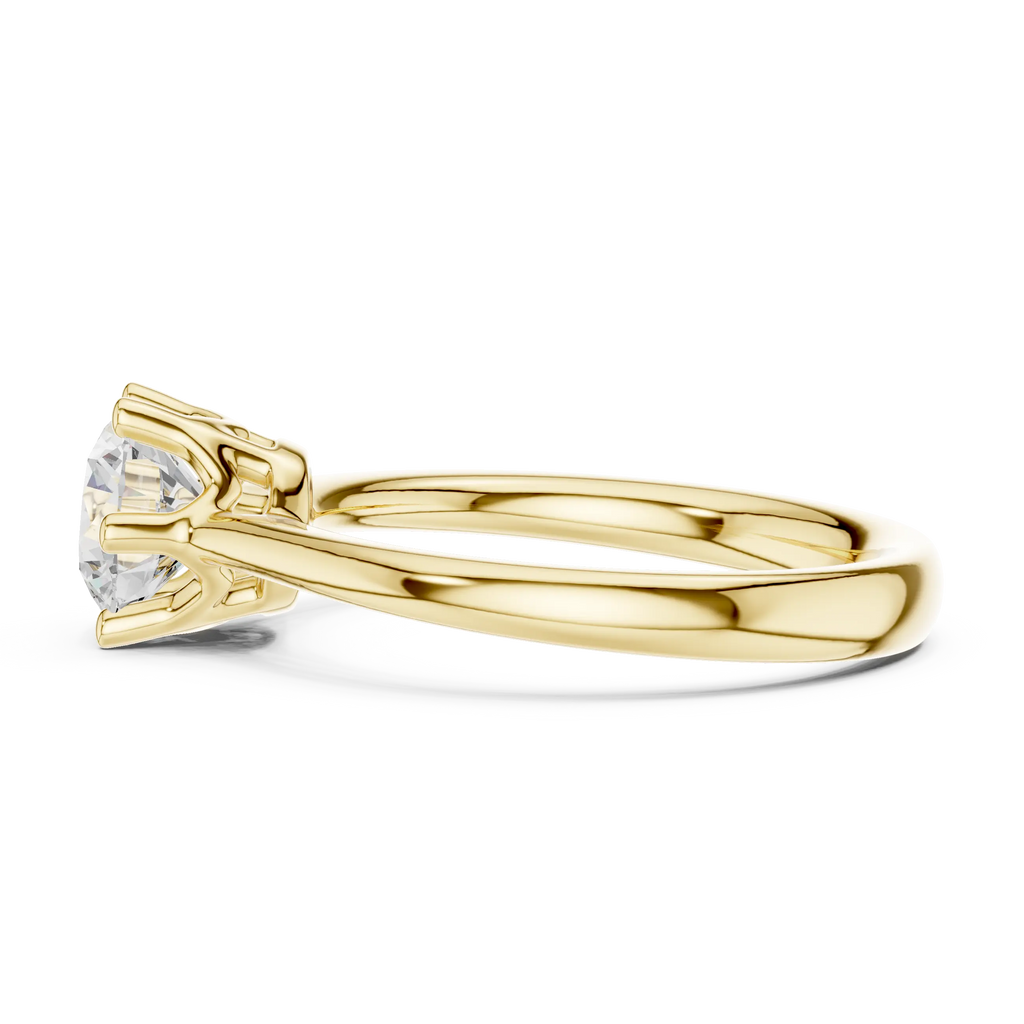 Classic Six-Prong White Gold Round Brilliant Diamond Ring