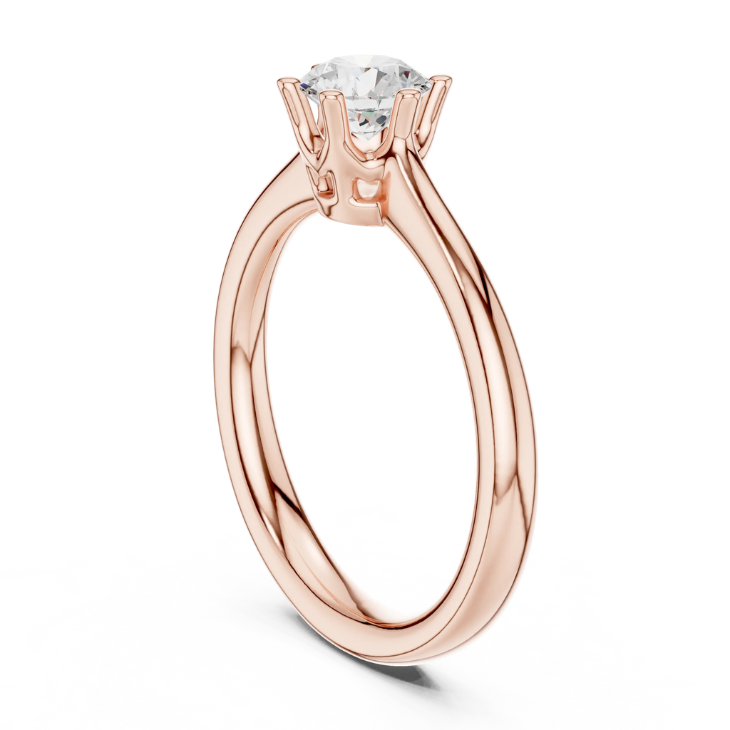 0.63Ct Round Lab grown Diamond Solitaire Engagement Ring