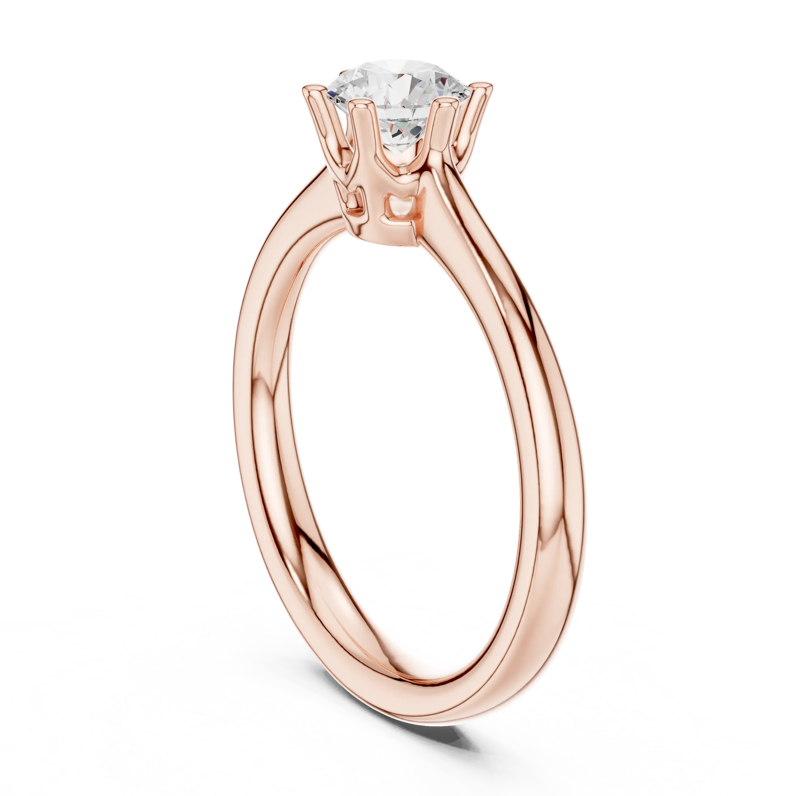 0.63Ct Round Lab grown Diamond Solitaire Engagement Ring