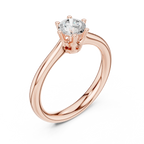 0.63Ct Round Lab grown Diamond Solitaire Engagement Ring