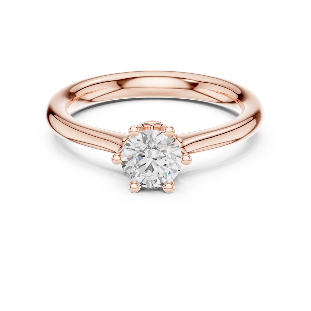 0.63Ct Round Lab grown Diamond Solitaire Engagement Ring