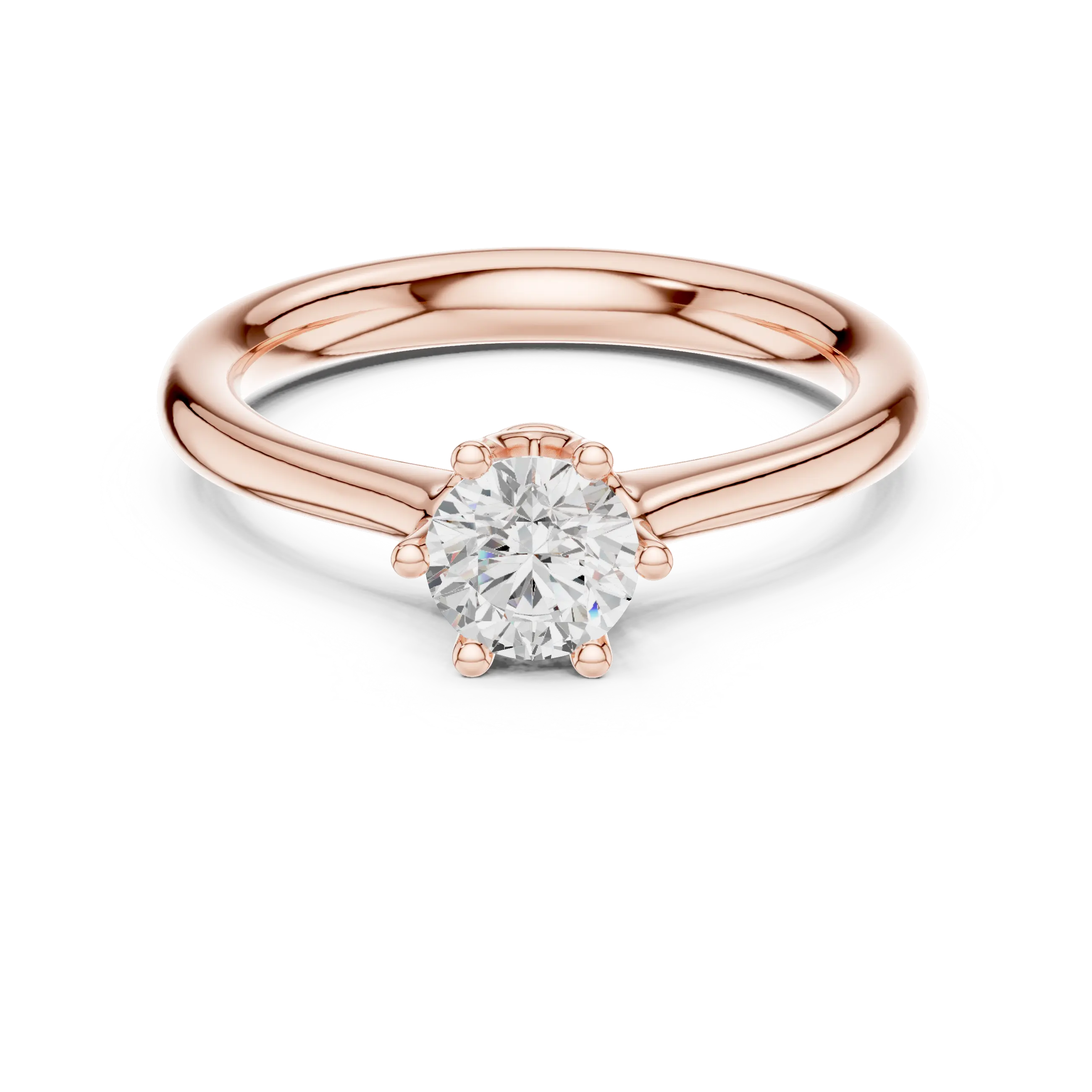 0.63Ct Round Lab grown Diamond Solitaire Engagement Ring